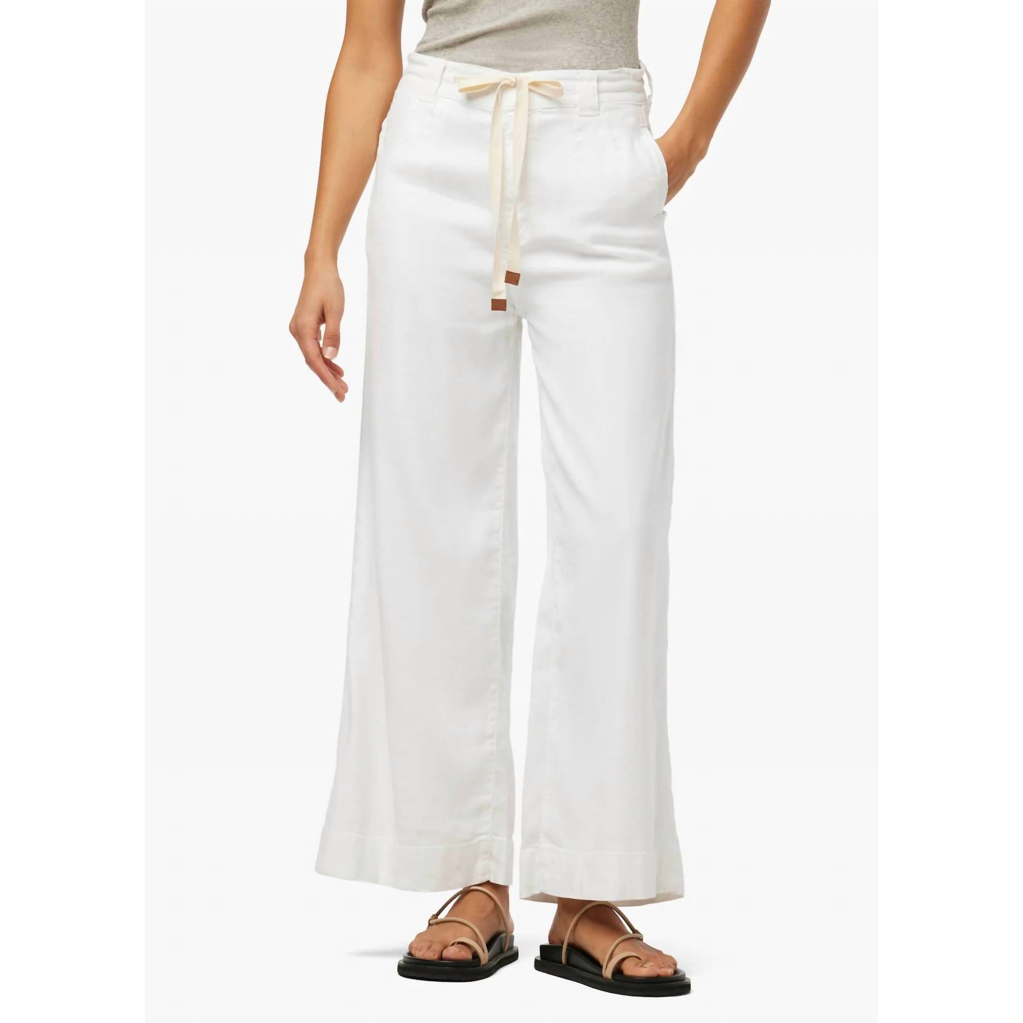 New Joe's Jeans Addison Ankle Wide Leg Pant In White